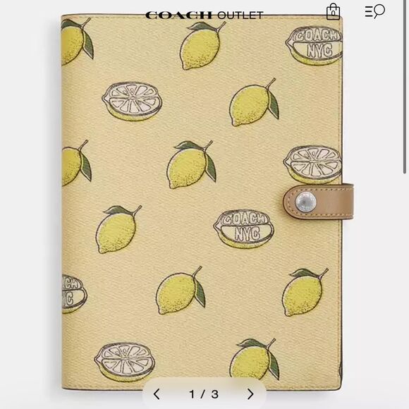 Coach Notebook With Lemon Print - Picture 3 of 4